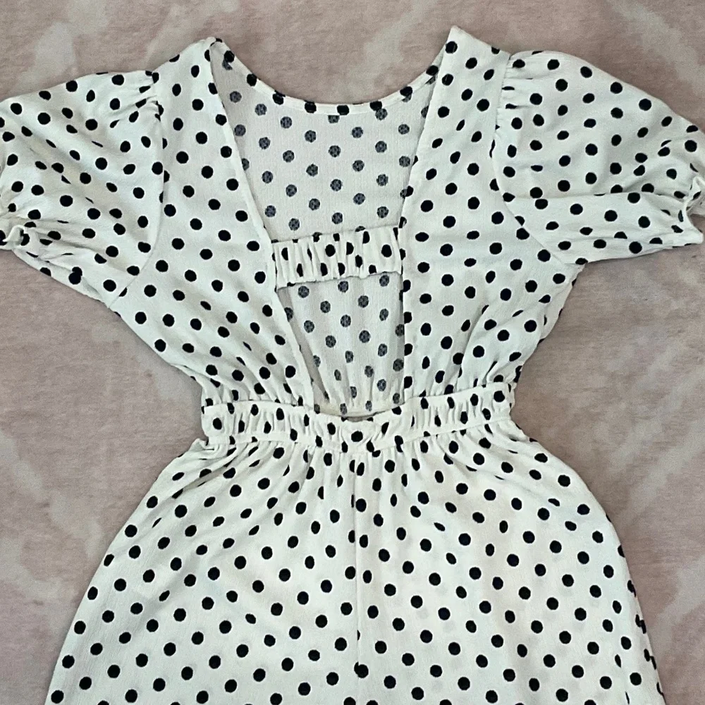 Zara Girls Polka Dot Jumpsuit Wide Leg with V back Detail Size 9 Years - Picture 7 of 9